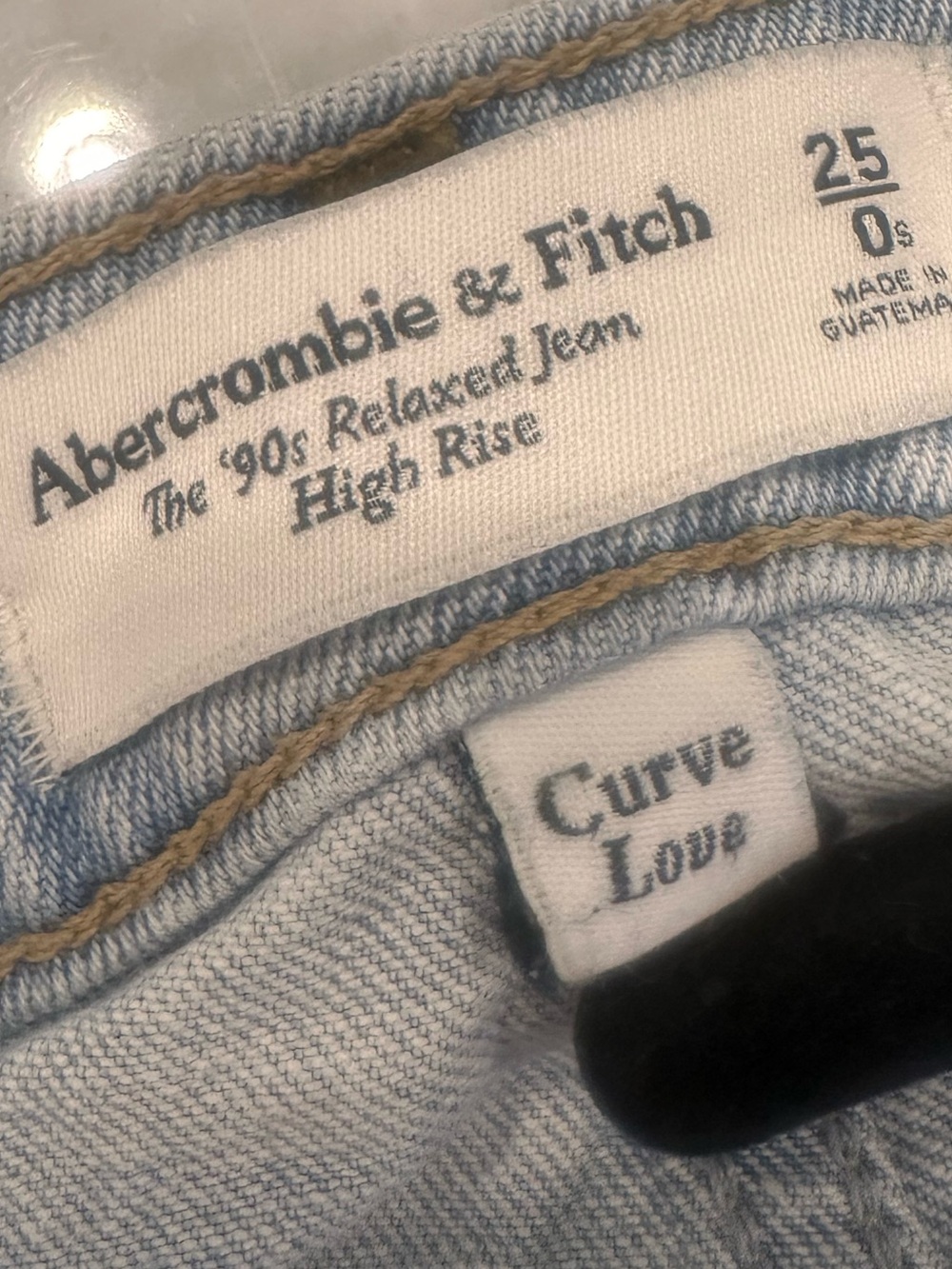 Abercrombie & Fitch Light Blue ‘The 90s Relaxed Jean, High-Rise, Curvy Love’ - Picture 9 of 9
